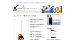 Desktop Screenshot of growingtallerguide.com